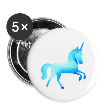 Licorne Licorne Fille Mythique Licornes Animaux - Lot de 5 petits badges (25 mm) - blanc - Devant