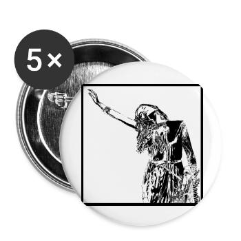 Woman in the form of music - Buttons small 1''/25 mm (5-pack) - white - Front