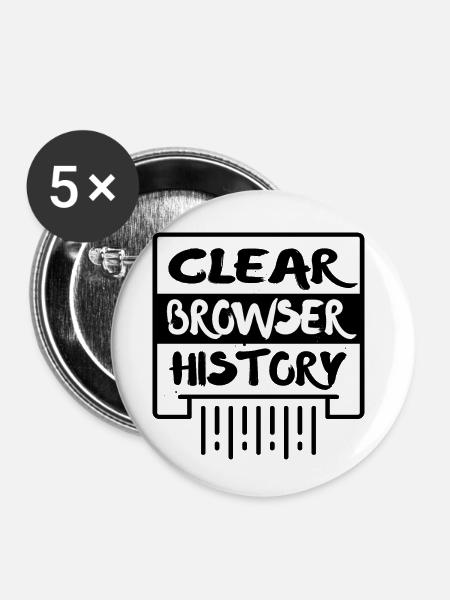 Browserverlauf löschen - Buttons klein 25 mm (5er Pack) - Weiß