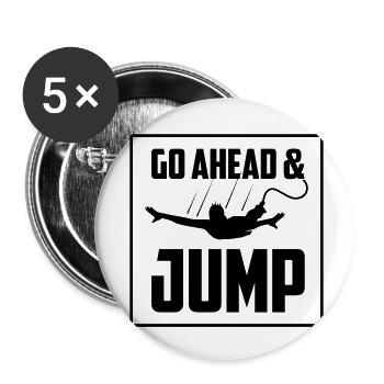 Bungee Jumping Evolution Sport Fun - Buttons small 1''/25 mm (5-pack) - white - Front