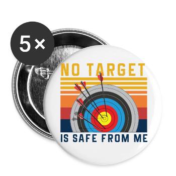 Lustiger Bogensport Spruch Bogenschießen - Buttons klein 25 mm (5er Pack) - Weiß - Vorne