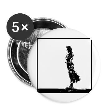 Portrait de femme 48 Sophie Germain - Lot de 5 petits badges (25 mm) - blanc - Devant