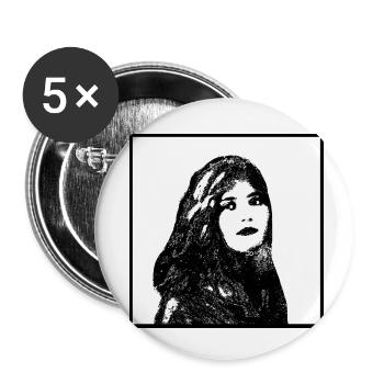 Portrait de femme 45 Princesse Zaida - Lot de 5 petits badges (25 mm) - blanc - Devant
