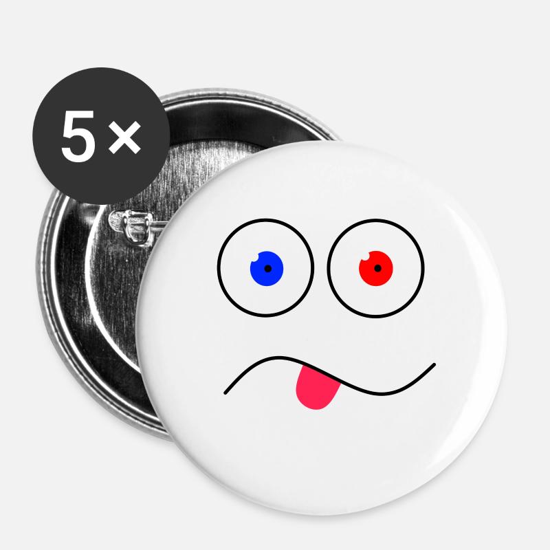 Fantôme - Lot de 5 petits badges (25 mm) - blanc