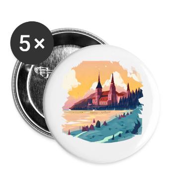L’Allemagne est un pays d’abondance et de diversité - Lot de 5 petits badges (25 mm) - blanc - Devant