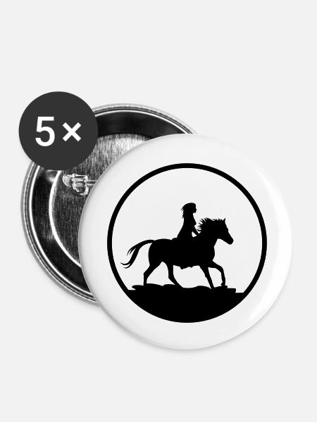 reiterin - Buttons klein 25 mm (5er Pack) - Weiß