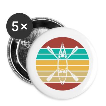 Kayak Wassersport - Buttons klein 25 mm (5er Pack) - Weiß - Vorne