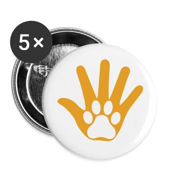 Hand - Buttons small 1''/25 mm (5-pack) - white - Front