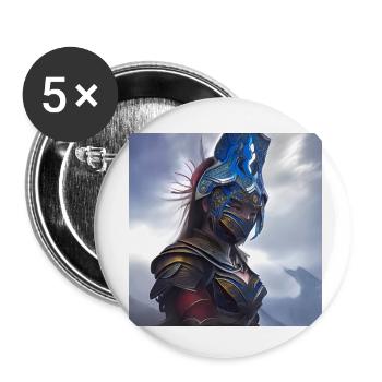 Warrior of the element of air - Buttons small 1''/25 mm (5-pack) - white - Front