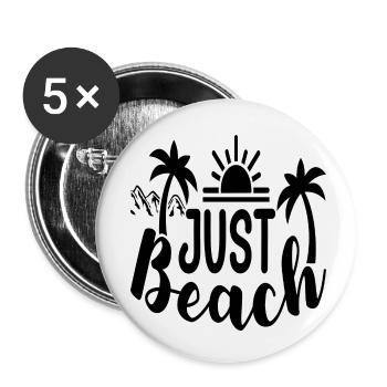 Just Beach - Buttons small 1''/25 mm (5-pack) - white - Front