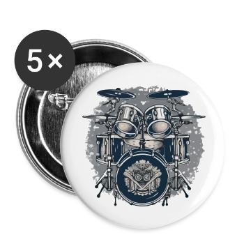Die Batterie - Buttons klein 25 mm (5er Pack) - Weiß - Vorne
