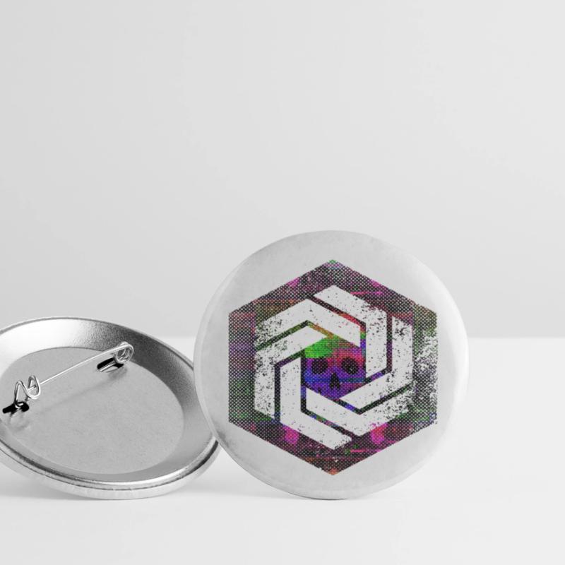 hexagon programming programmer coding geometric Buttons small 1''/25 mm (5-pack)