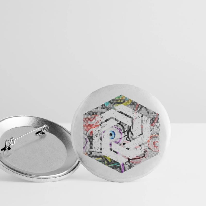 Hexagon-Programmierung Programmierer Codierung geometrisch Buttons klein 25 mm (5er Pack)