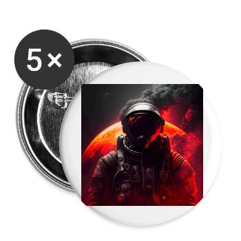 Rette die Umwelt - Buttons klein 25 mm (5er Pack) - Weiß - Vorne