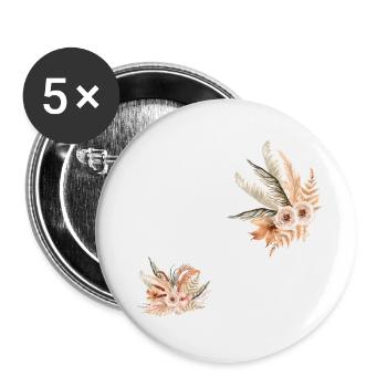 Evjf personnalisé - Lot de 5 petits badges (25 mm) - blanc - Devant