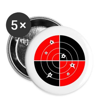 Crosshair shot - Buttons small 1''/25 mm (5-pack) - white - Front