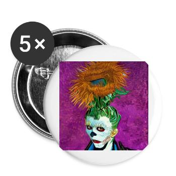 Van Gogh Art - Buttons small 1''/25 mm (5-pack) - white - Front