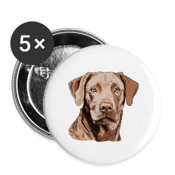 Retriever de la baie de Chesapeake - Lot de 5 petits badges (25 mm) - blanc - Devant