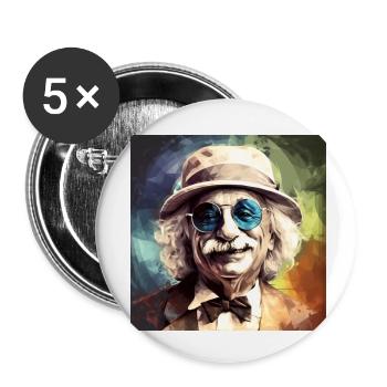 Albert - Buttons klein 25 mm (5er Pack) - Weiß - Vorne