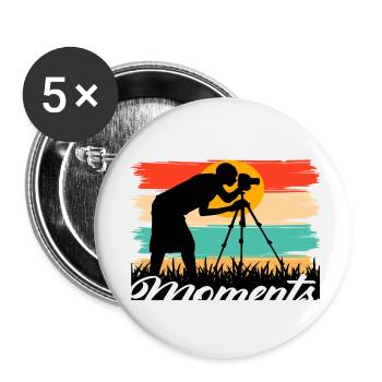 Collect Beautiful Moments - Buttons klein 25 mm (5er Pack) - Weiß - Vorne