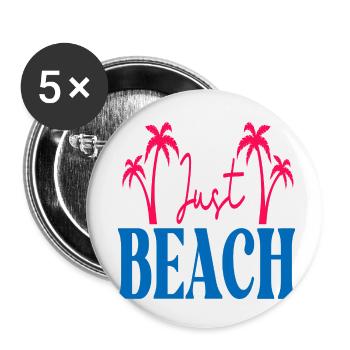 Just Beach - Buttons small 1''/25 mm (5-pack) - white - Front
