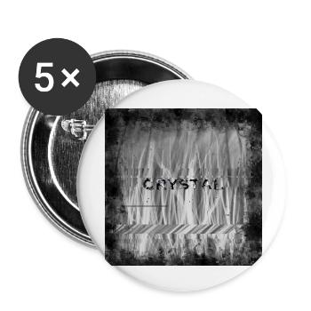 Crystal Blaze Black & White - Buttons klein 25 mm (5er Pack) - Weiß - Vorne