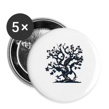 Black Tree - Buttons klein 25 mm (5er Pack) - Weiß - Vorne