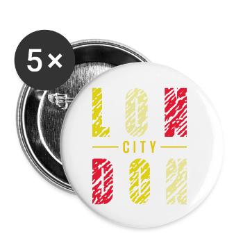 London - Buttons small 1''/25 mm (5-pack) - white - Front
