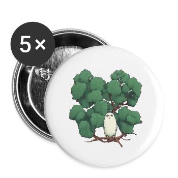 Night Watch - Buttons small 1''/25 mm (5-pack) - white - Front