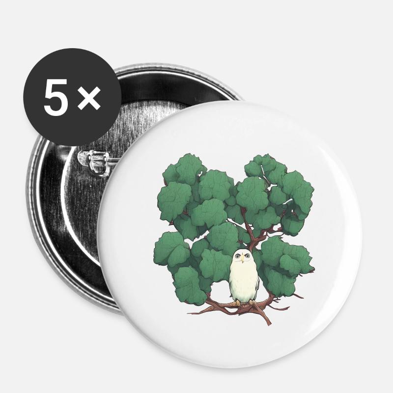 Nachtwache - Buttons klein 25 mm (5er Pack) - Weiß