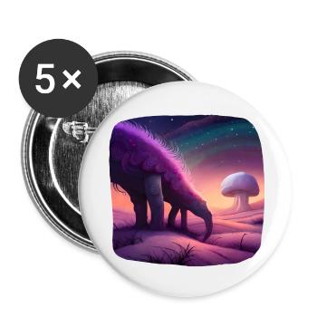 Fantasy creature mystical - Buttons small 1''/25 mm (5-pack) - white - Front