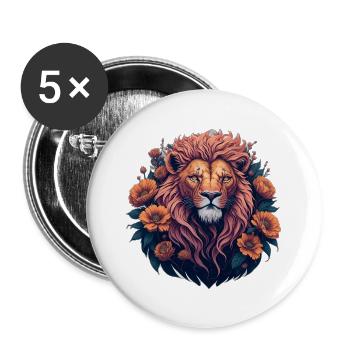 Leo - Generative AI - Buttons small 1''/25 mm (5-pack) - white - Front