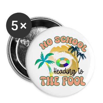 Heading to the pool - Buttons small 1''/25 mm (5-pack) - white - Front