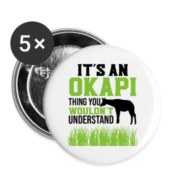It's an Okapi - Buttons small 1''/25 mm (5-pack) - white - Front