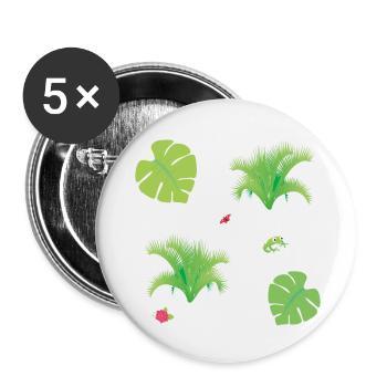 digital vector illustration - Buttons small 1''/25 mm (5-pack) - white - Front