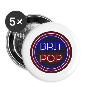 BRIT POP - Buttons small 1''/25 mm (5-pack) - white - Front