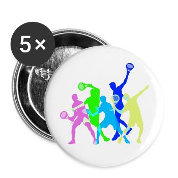 Tournoi d’entraînement des joueurs du club de padel Équipe de padel - Lot de 5 petits badges (25 mm) - blanc - Devant