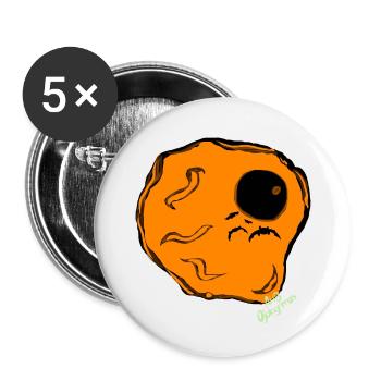 Mon œuf au plat. - Lot de 5 petits badges (25 mm) - blanc - Devant