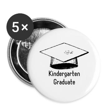kindergarten graduate - Buttons klein 25 mm (5er Pack) - Weiß - Vorne