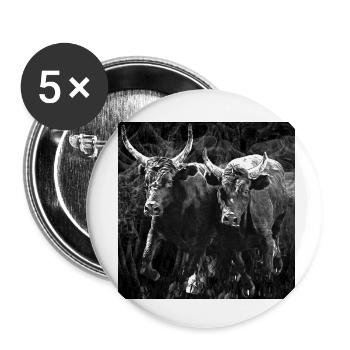 duo toro grunge - Lot de 5 petits badges (25 mm) - blanc - Devant