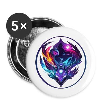 Gazing into space - Buttons small 1''/25 mm (5-pack) - white - Front