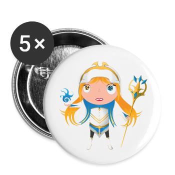Alice - Lot de 5 petits badges (25 mm) - blanc - Devant