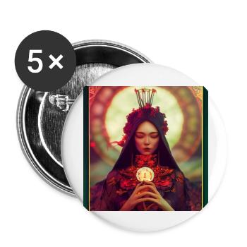 Begabt - Buttons klein 25 mm (5er Pack) - Weiß - Vorne