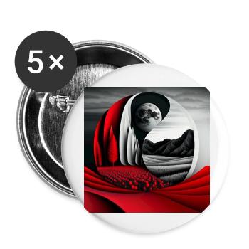 Lune de sang - Lot de 5 petits badges (25 mm) - blanc - Devant