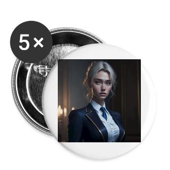 No reality - Buttons klein 25 mm (5er Pack) - Weiß - Vorne