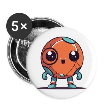 Live balloon - Buttons small 1''/25 mm (5-pack) - white - Front