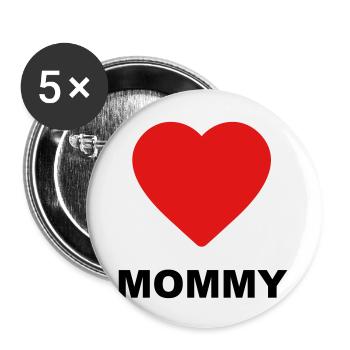 Cute "Mommy" Design for Him - Buttons small 1''/25 mm (5-pack) - white - Front