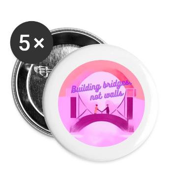 Brücken - Buttons klein 25 mm (5er Pack) - Weiß - Vorne