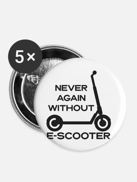 E-Scooter Roller Scooter - Buttons klein 25 mm (5er Pack) - Weiß