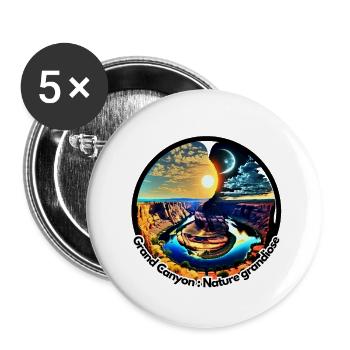 Grand Canyon nature grandiose - Lot de 5 petits badges (25 mm) - blanc - Devant